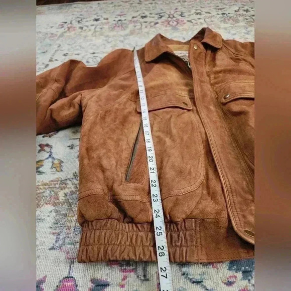 New Zealand Outback Men's Vintage 90's Brown 100% Leather Bomber Jacket, sz XL - Picture 5 of 15
